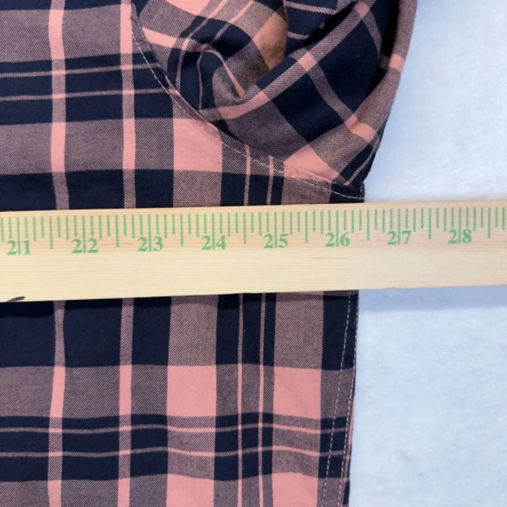 The North Face‎ Button Down Shirt Mens XL Pink Plaid Cotton Hiking Outdoor